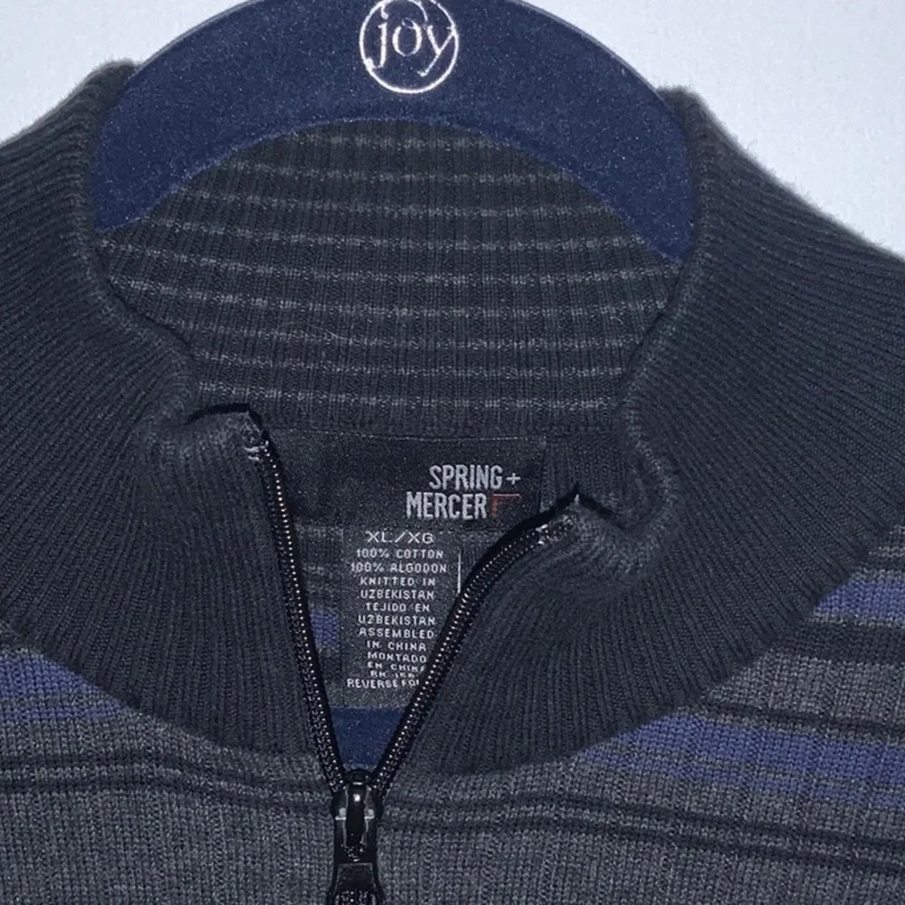 Spring + Mercer Men’s Gray Ribbed Sweater XL